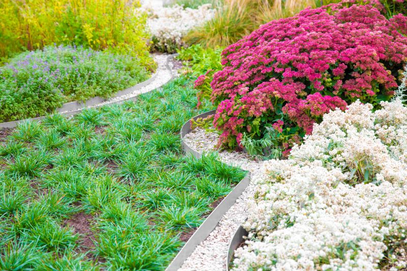 Prevents grass and mulch spread